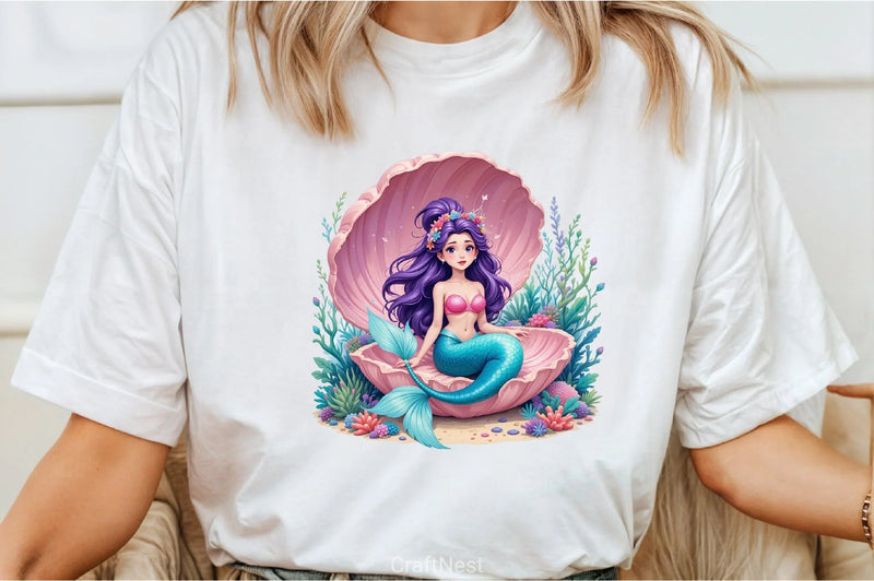 Summer Mermaid Clipart Bundle 2 - CraftNest - Digital Crafting and Art