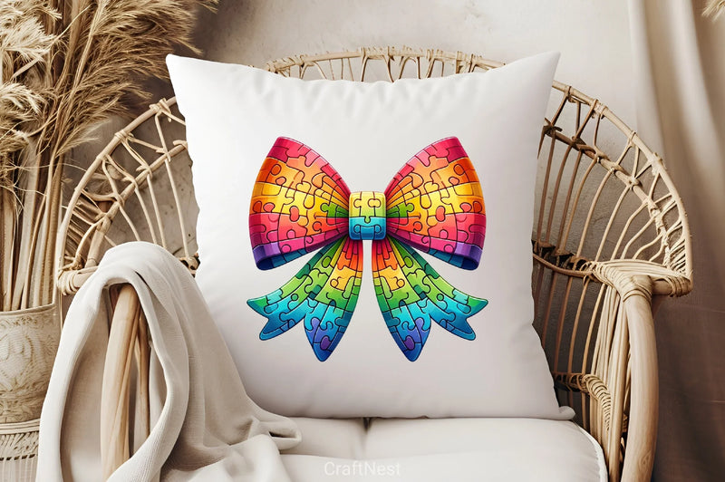 Autism Awareness Bow Clipart Bundle - CraftNest - Digital Crafting and Art