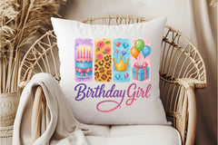 Brushstroke Birthday Girl Clipart Bundle - CraftNest - Digital Crafting and Art