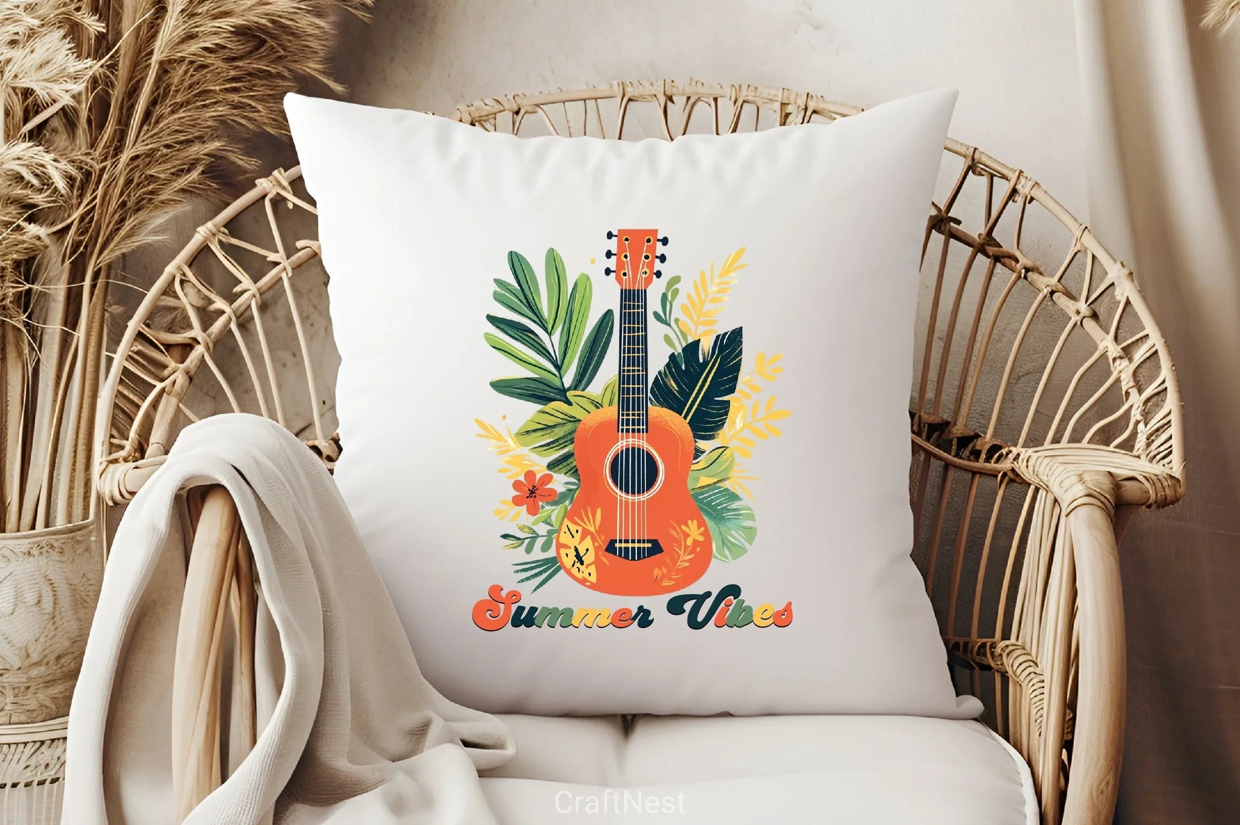 Summer Vibes Guitar Clipart Bundle 1 - CraftNest - Digital Crafting and Art