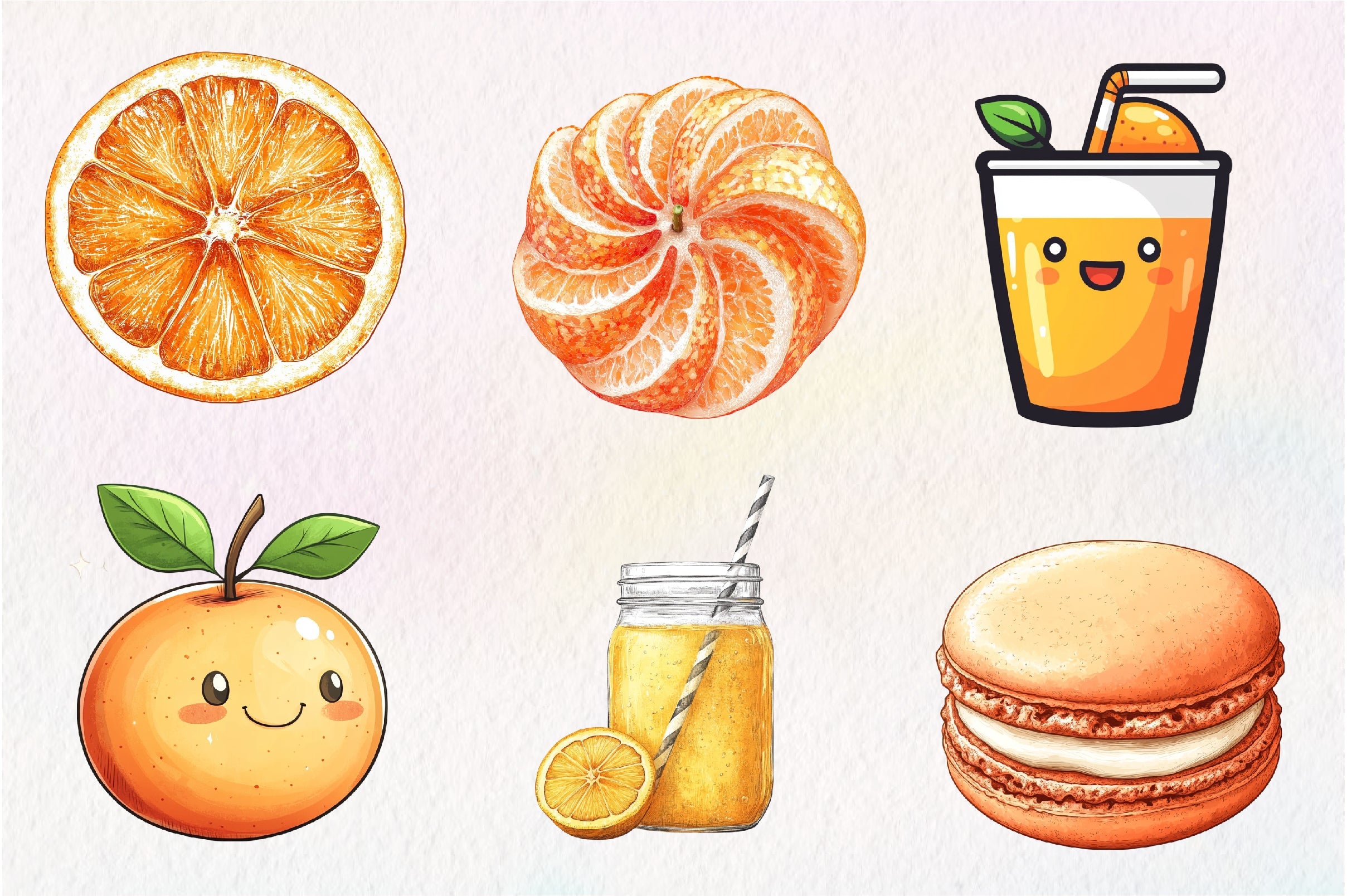 Oranges Clipart Bundle
