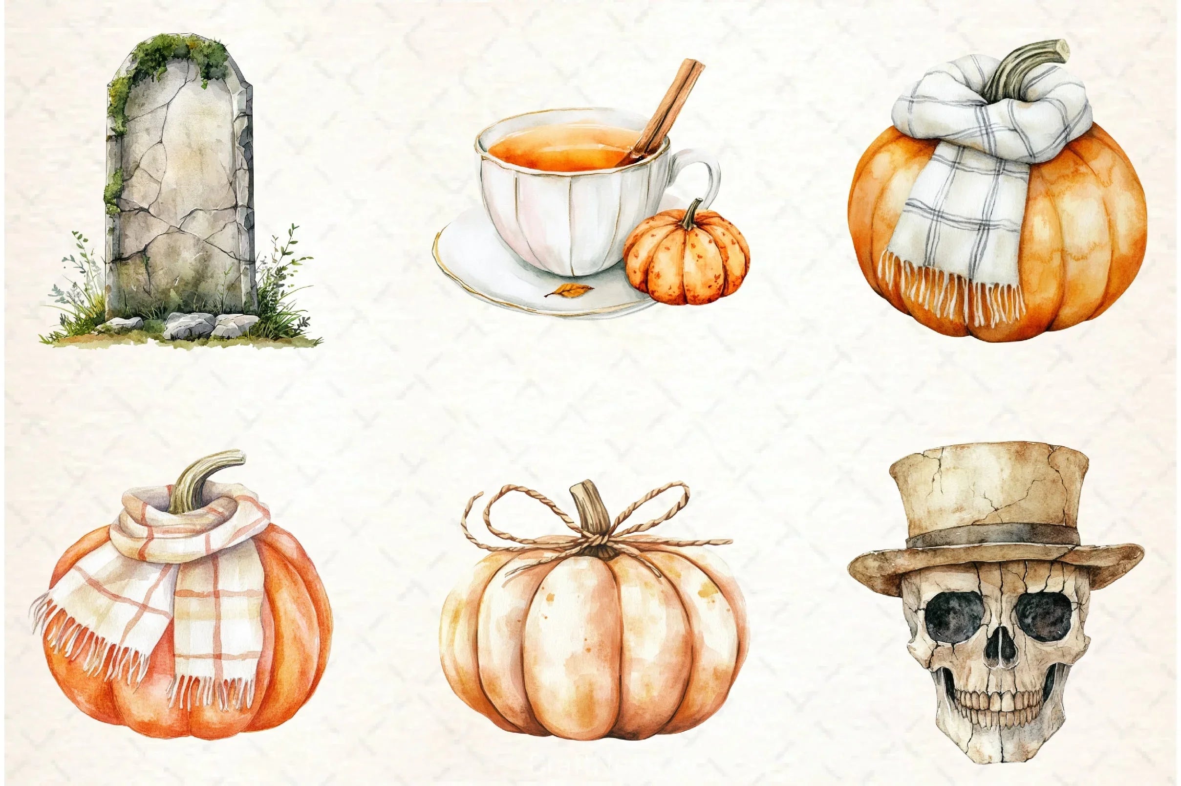 Neutral Halloween Clipart Bundle 6 - CraftNest - Digital Crafting and Art