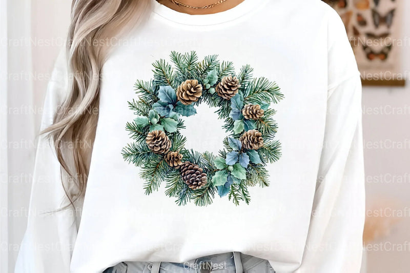 Cozy Green Christmas Winter Clipart Bundle - CraftNest - Digital Crafting and Art