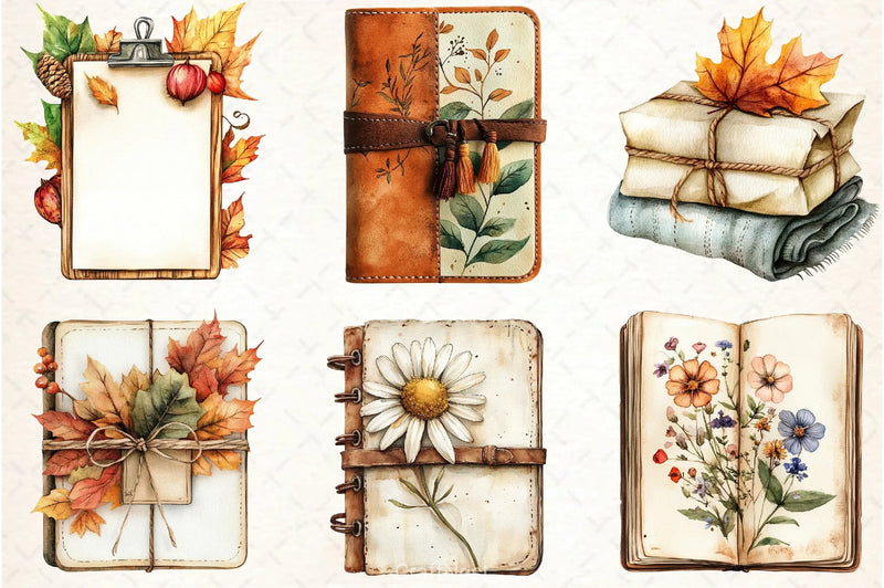 Autumn Book Clipart Bundle 2 - CraftNest - Digital Crafting and Art