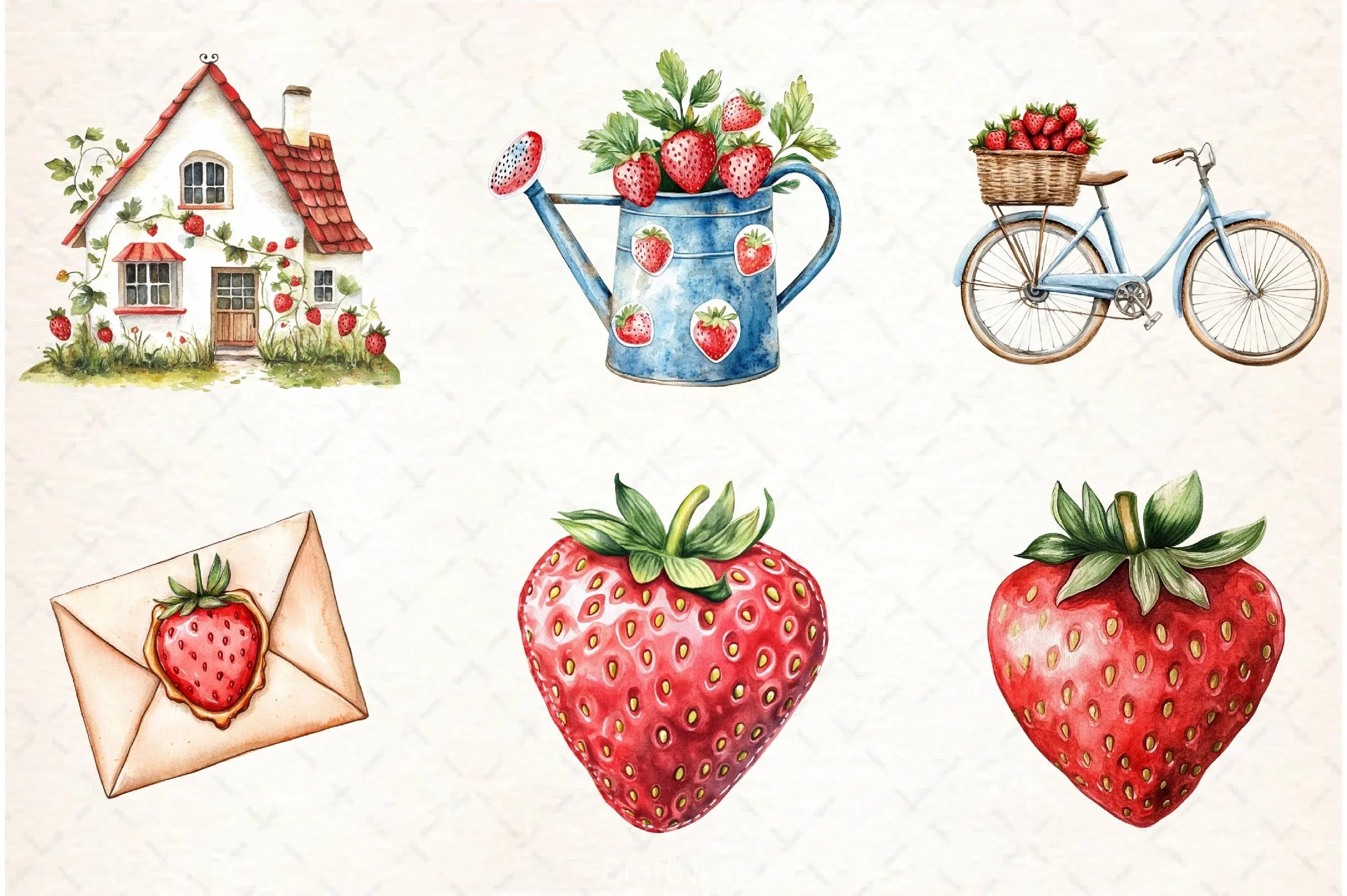 Strawberry Cottage Clipart Bundle - CraftNest - Digital Crafting and Art