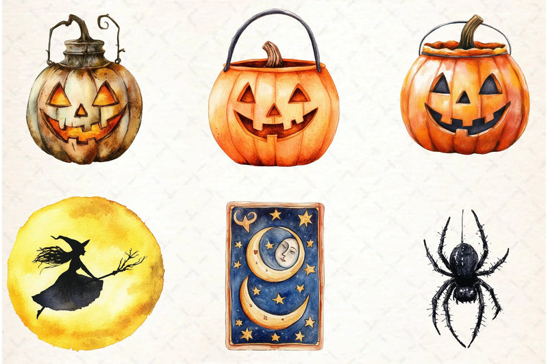 Vintage Halloween Clipart Bundle 15 - CraftNest - Digital Crafting and Art