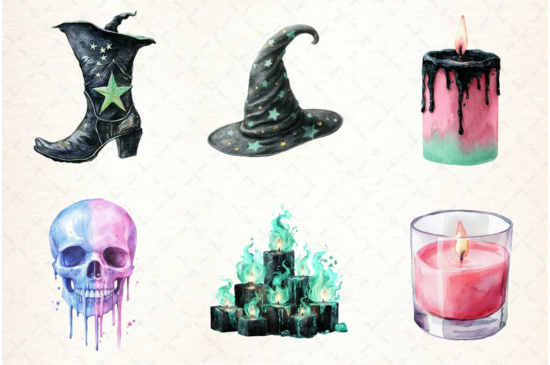 Pastel Halloween Clipart Bundle 1 - CraftNest - Digital Crafting and Art