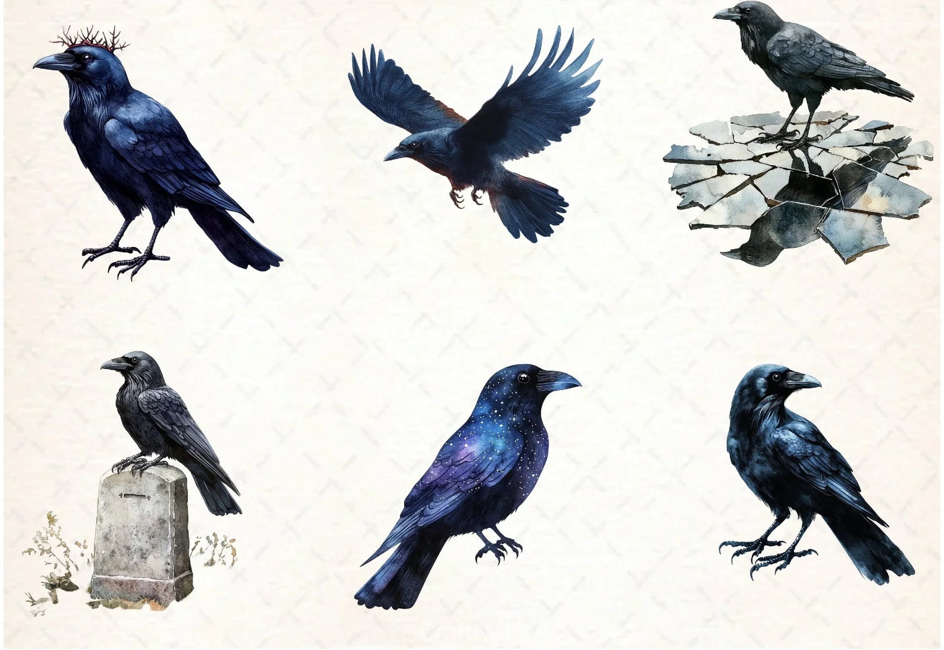 Gothic Raven Clipart Bundle - CraftNest - Digital Crafting and Art
