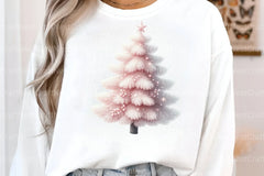 Pink Christmas Tree Clip Art Bundle - CraftNest - Digital Crafting and Art