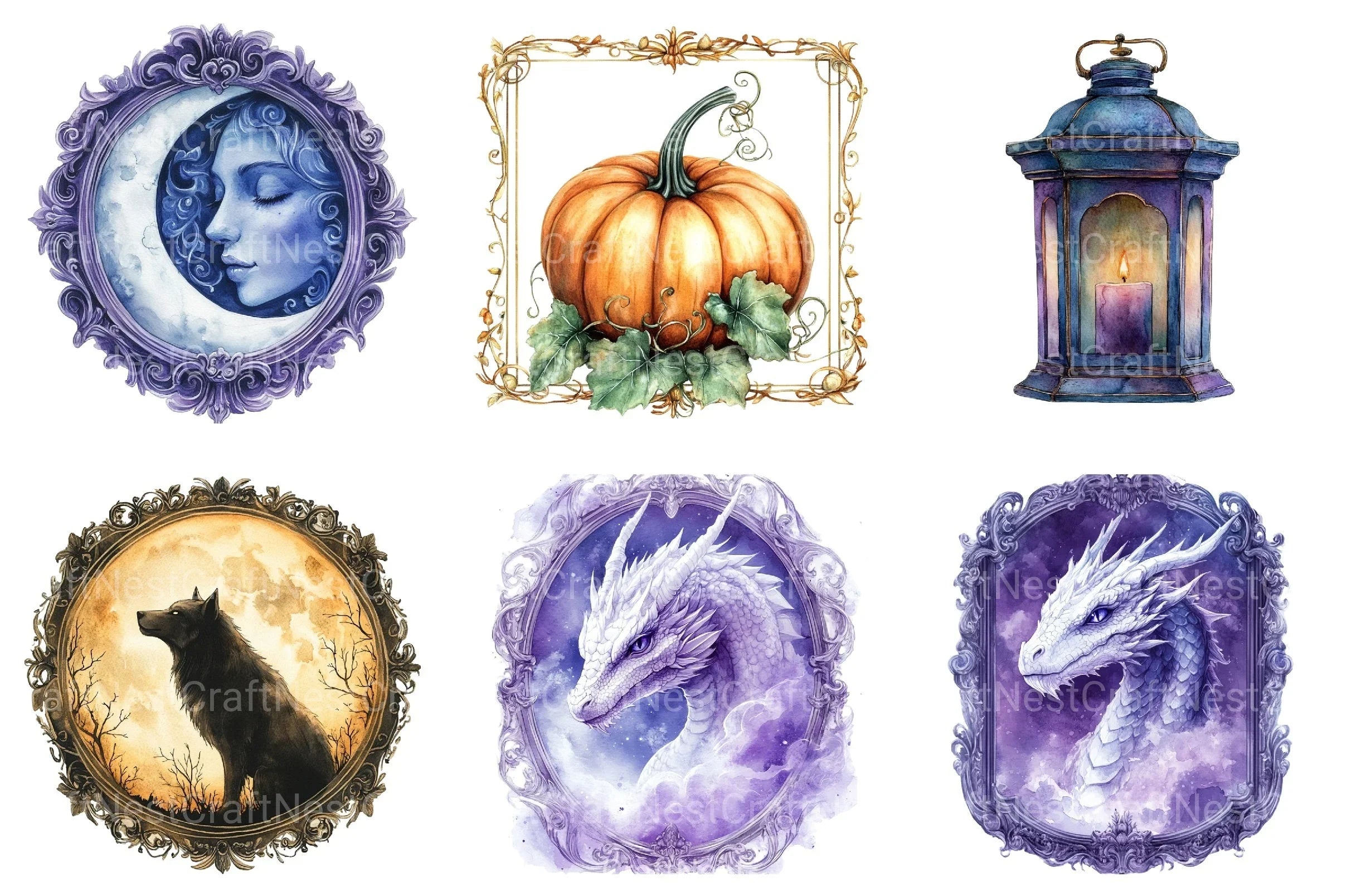 Halloween Tarot Cards Clipart Bundle - CraftNest - Digital Crafting and Art