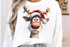 Funny Christmas Reindeer & Tree Clipart Bundle - CraftNest - Digital Crafting and Art