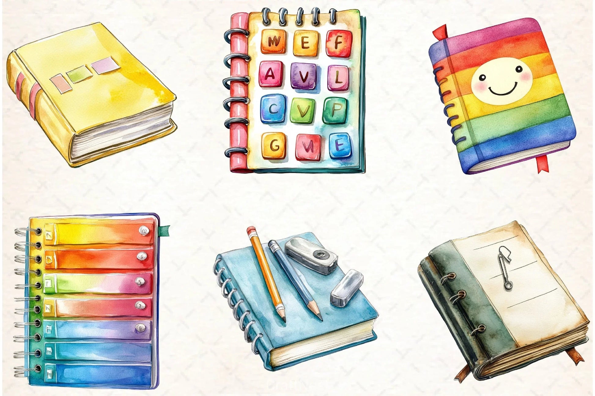 Back To School Notebook Clipart Bundle - CraftNest - Digital Crafting and Art