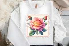 Vintage Faux Roses Stamps Clipart Bundle - CraftNest - Digital Crafting and Art