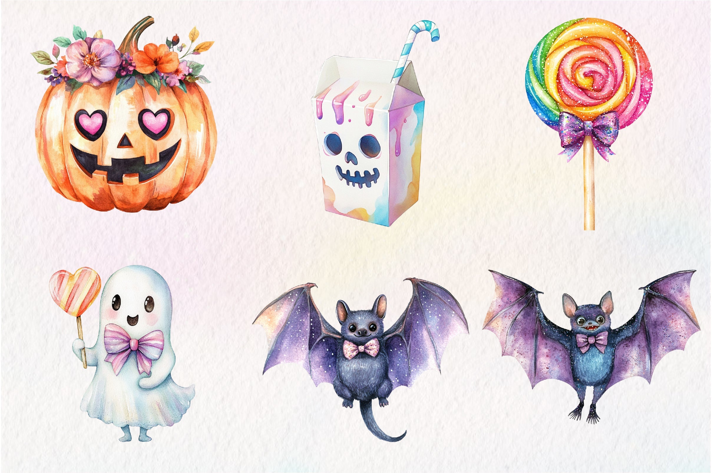 Cute Halloween Set Clipart Bundle 3