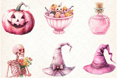 Pink Halloween Clipart Bundle - CraftNest - Digital Crafting and Art