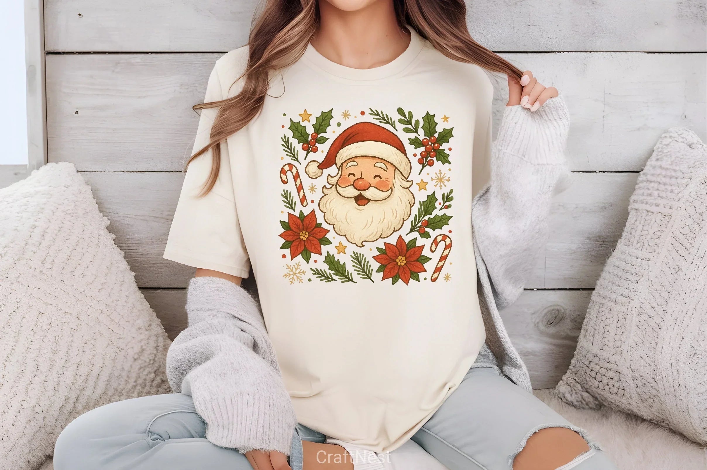 Vintage Santa Face Clipart Bundle - CraftNest - Digital Crafting and Art