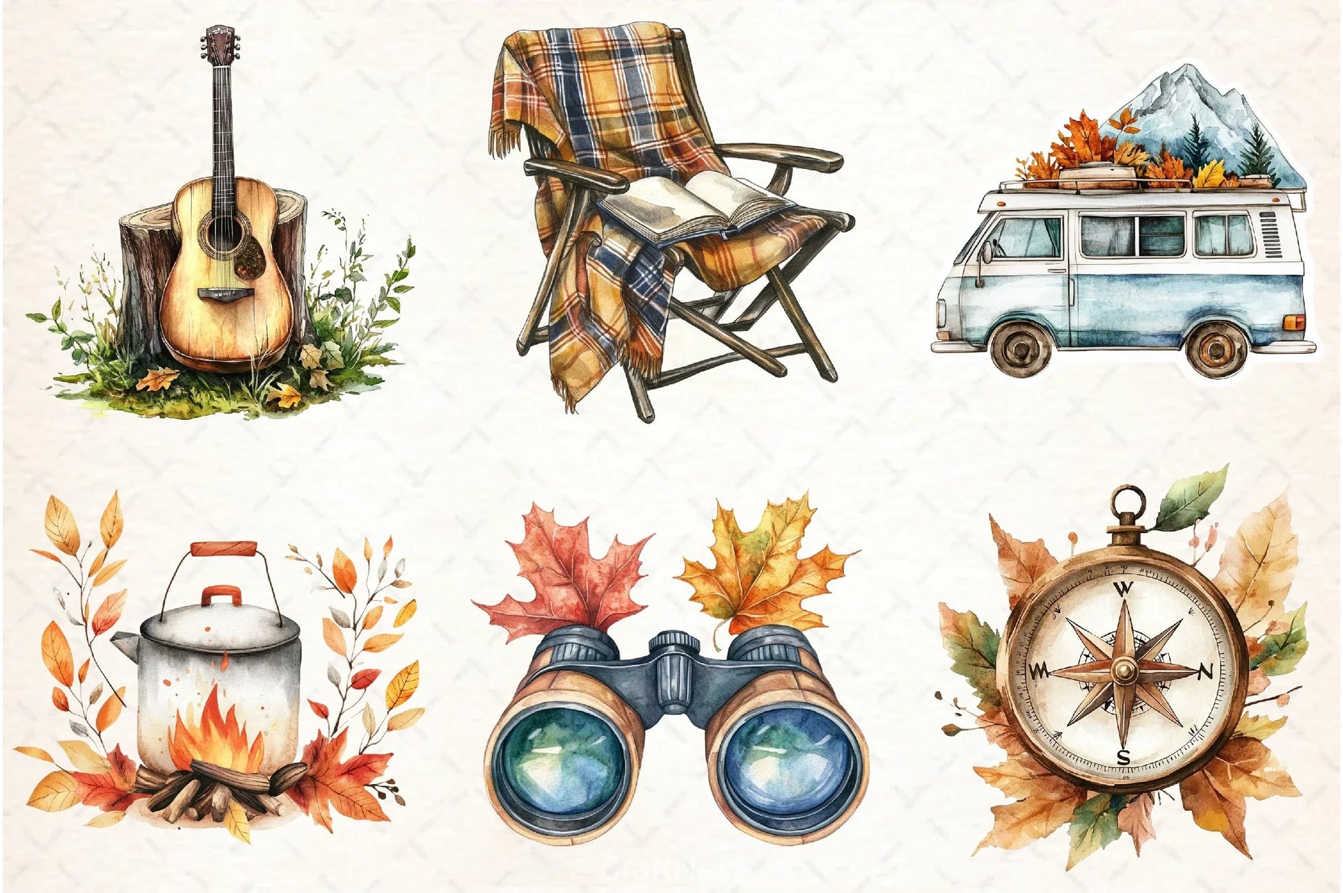 Autumn Camping Clipart Bundle 5 - CraftNest - Digital Crafting and Art