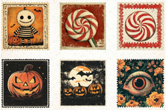 Vintage Halloween Stamp Clipart Bundle - CraftNest - Digital Crafting and Art