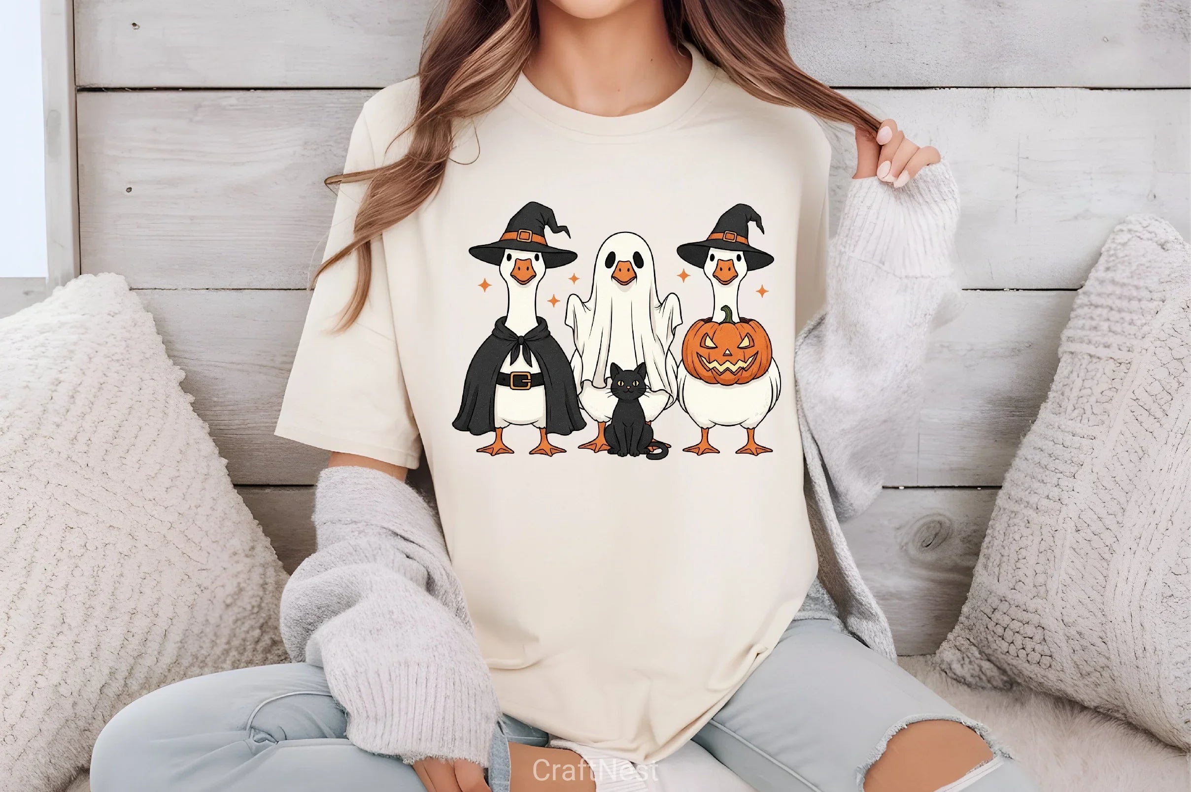 Halloween Goose & Boo Ghost Clipart Bundle - CraftNest - Digital Crafting and Art