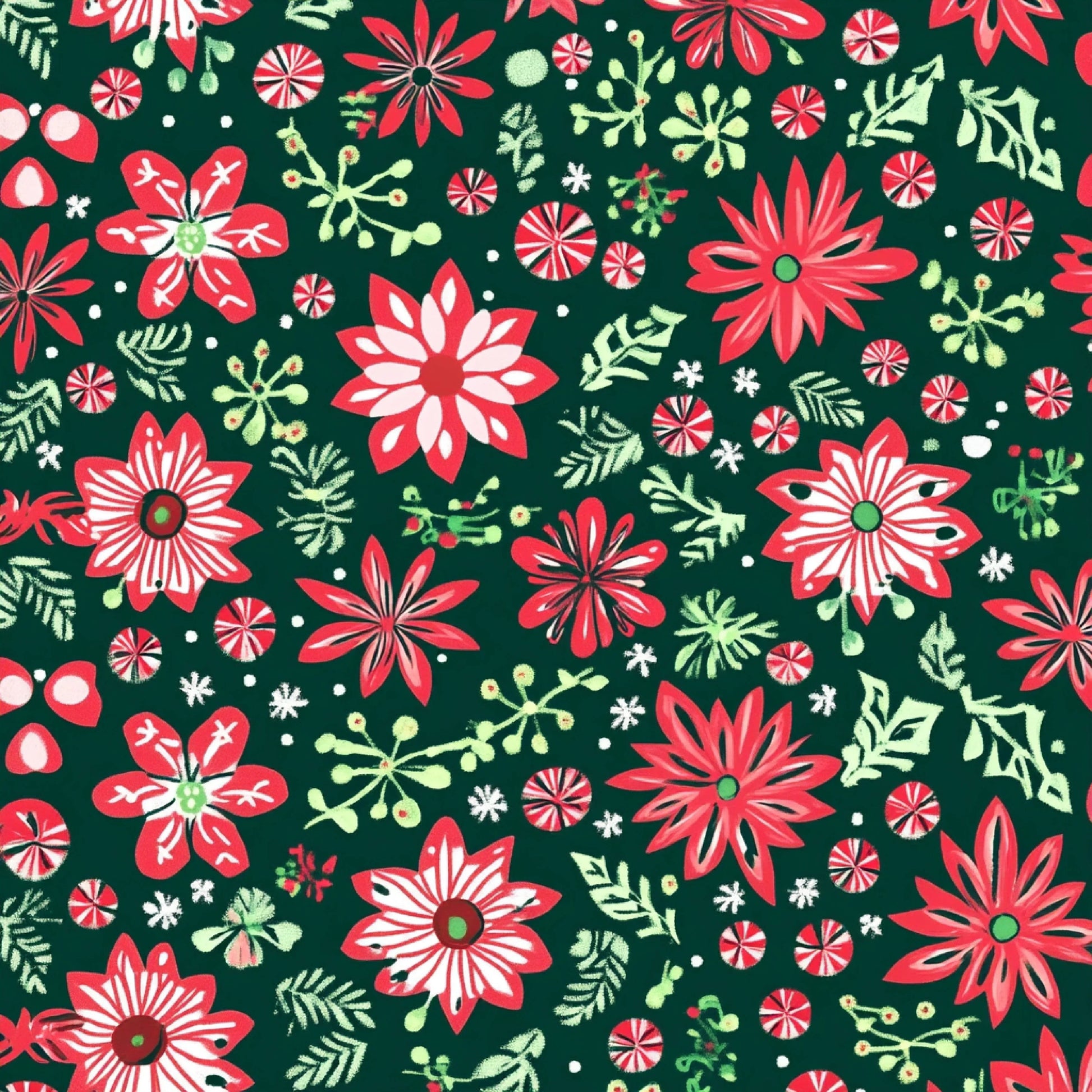 Red Green Christmas Patterns Clipart Bundle - CraftNest - Digital Crafting and Art