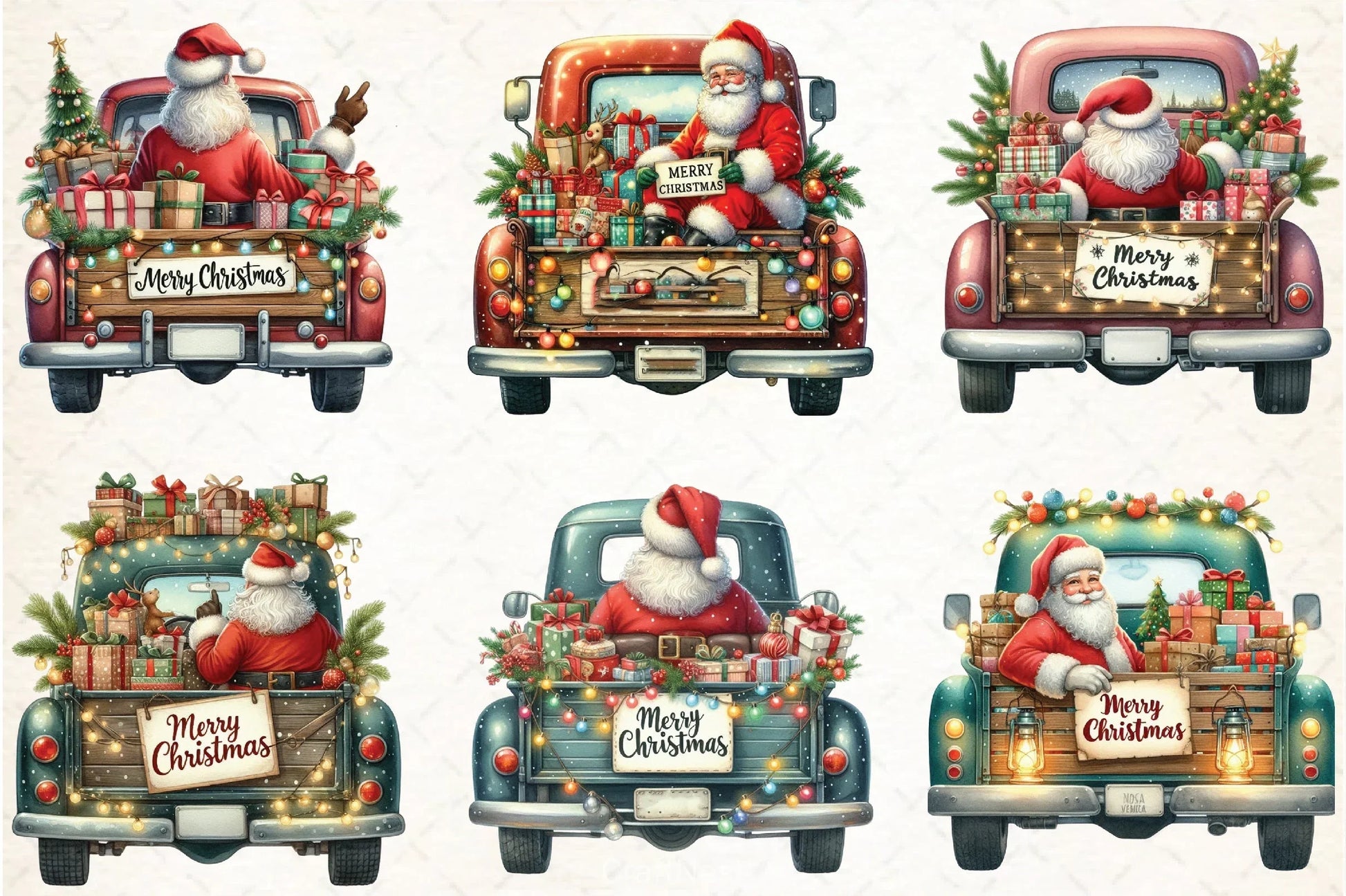 Christmas Gnome & Truck Clipart Bundle 3 - CraftNest - Digital Crafting and Art
