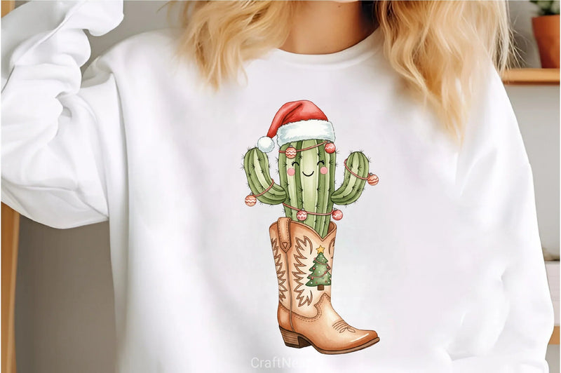 Cowboy Boots Christmas Clipart Bundle - CraftNest - Digital Crafting and Art