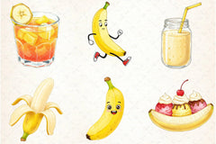 Banana Clipart Bundle - CraftNest - Digital Crafting and Art