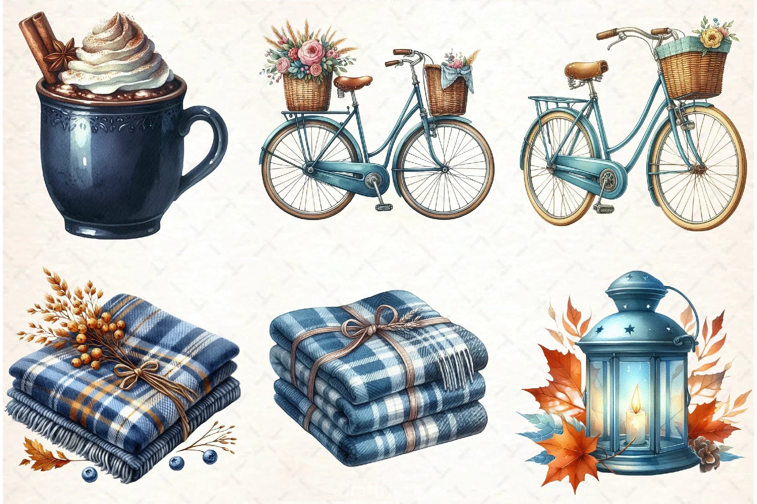 Rustic Cozy Autumn Clipart Bundle 11 - CraftNest - Digital Crafting and Art