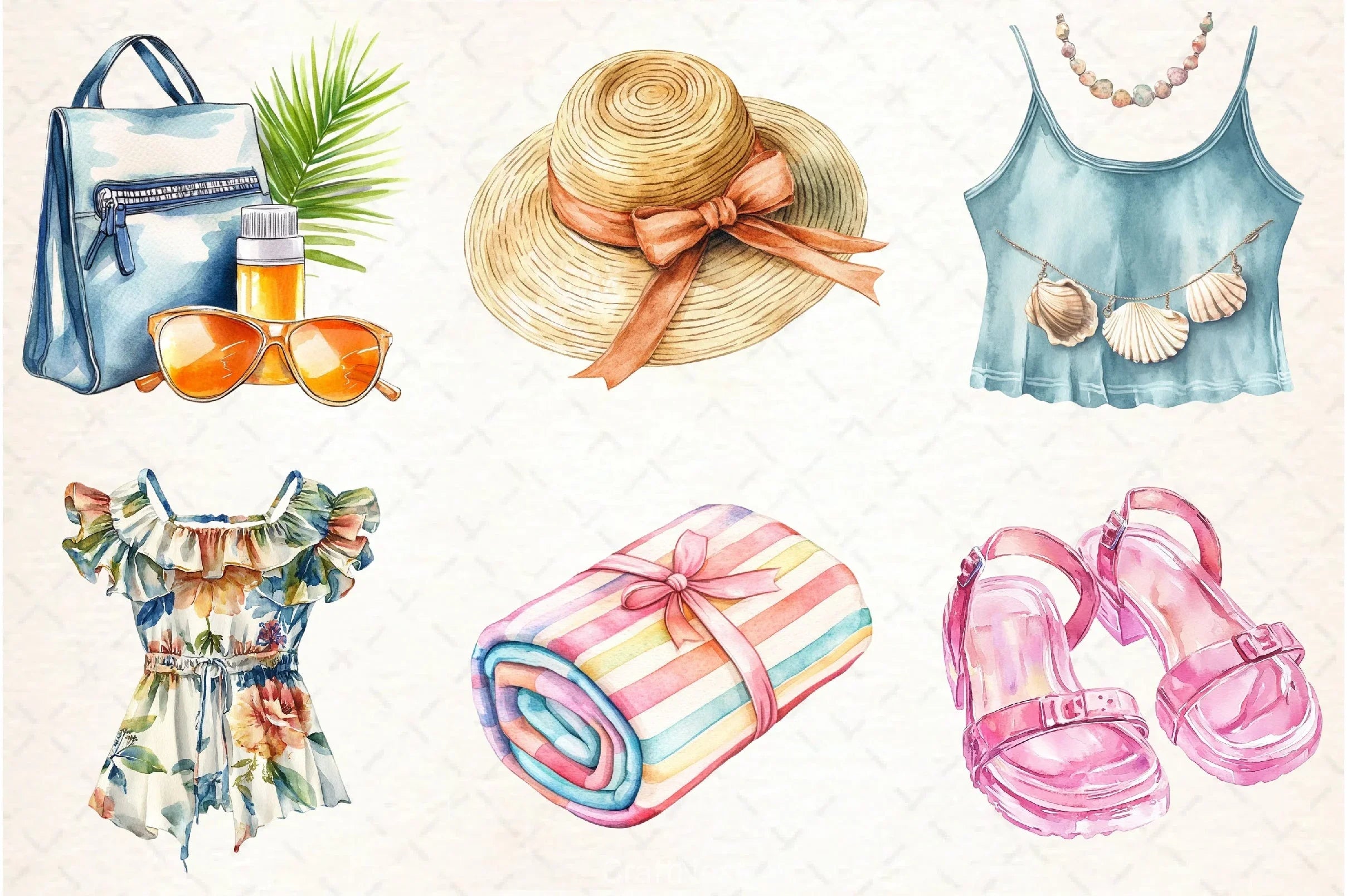 Summer Fashion Clipart Bundle - CraftNest - Digital Crafting and Art