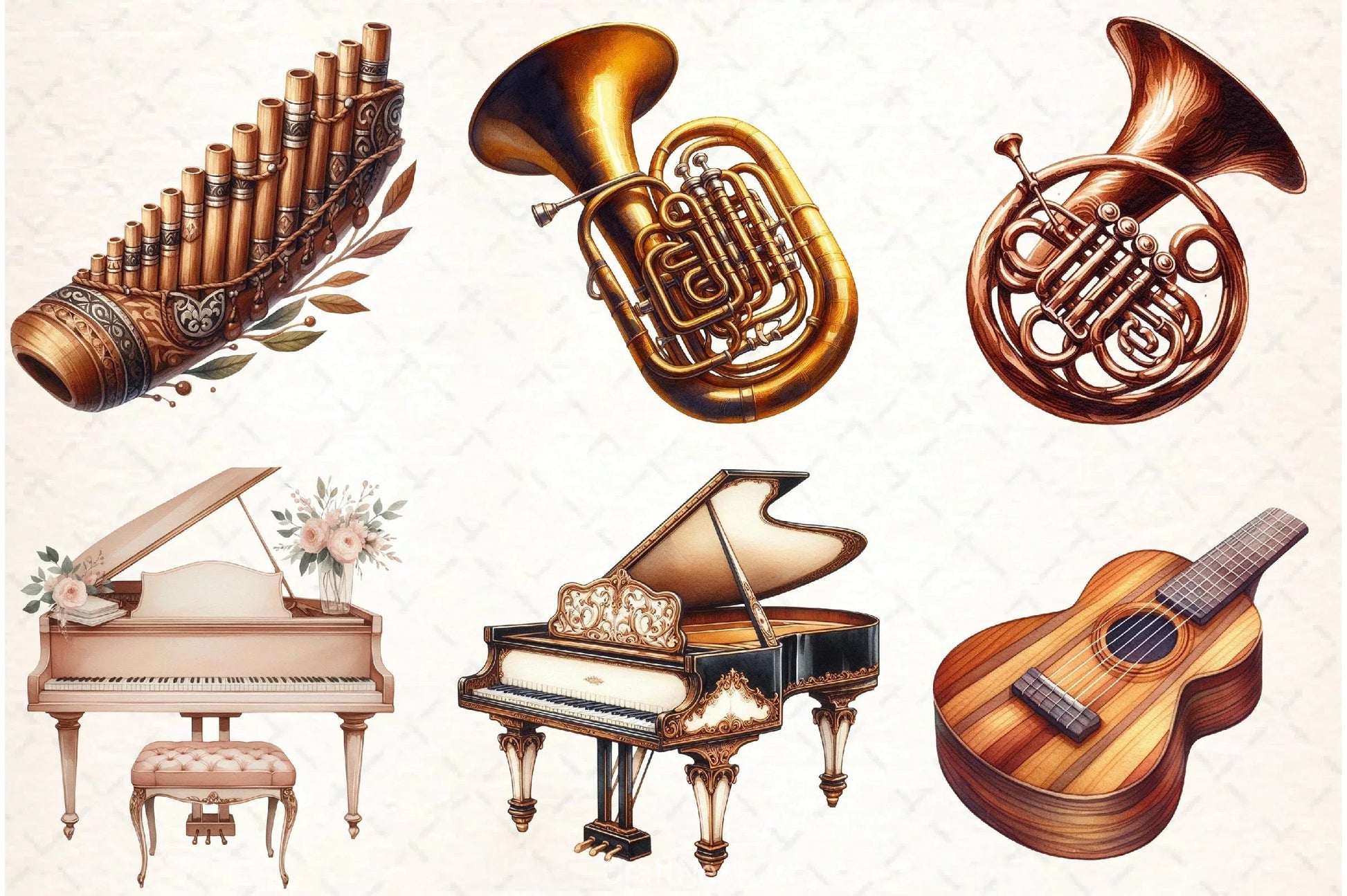 Musique Instrument Clipart Bundle - CraftNest - Digital Crafting and Art