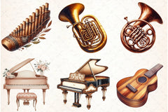 Musique Instrument Clipart Bundle - CraftNest - Digital Crafting and Art
