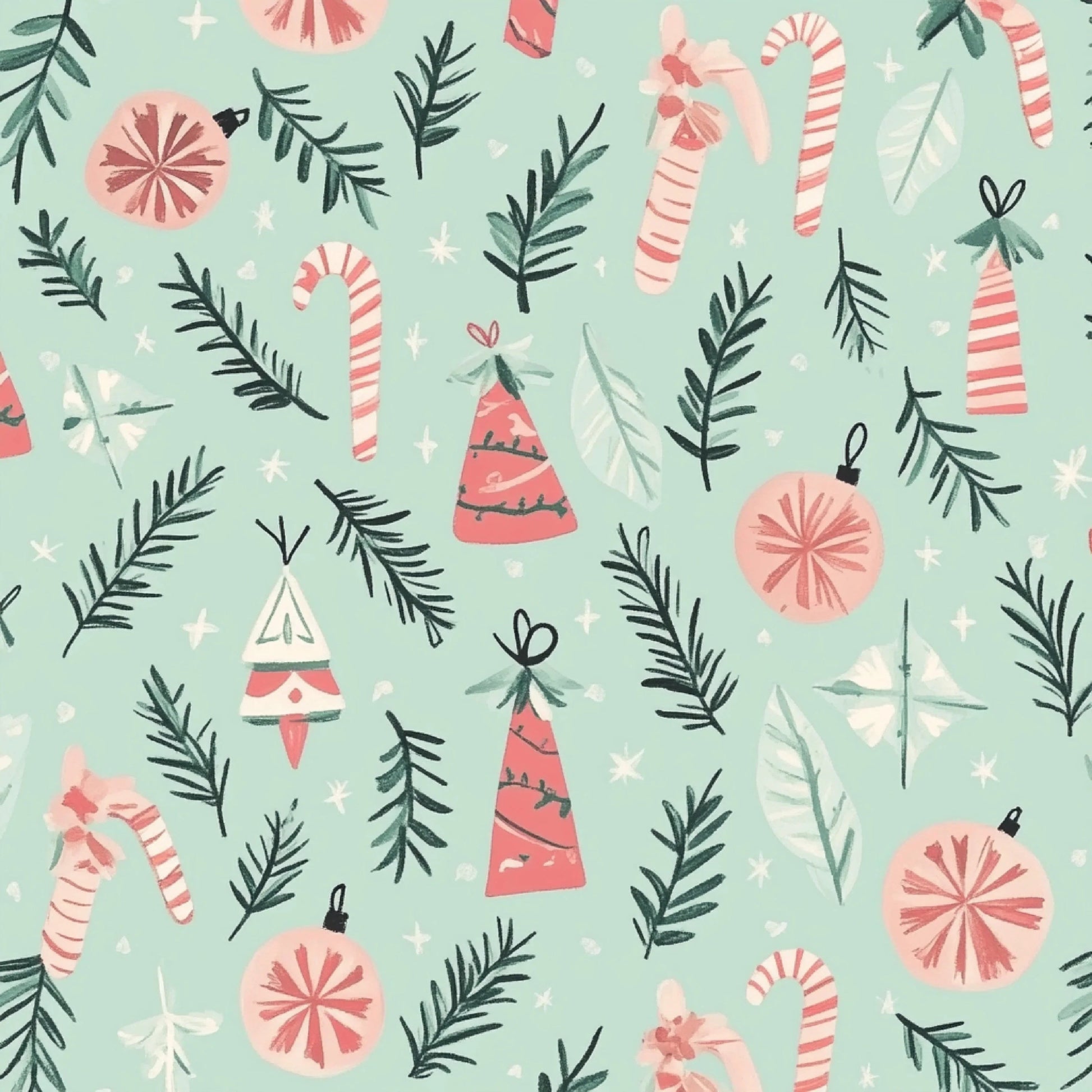 Merry & Bright Pastel Christmas Patterns Clipart Bundle - CraftNest - Digital Crafting and Art