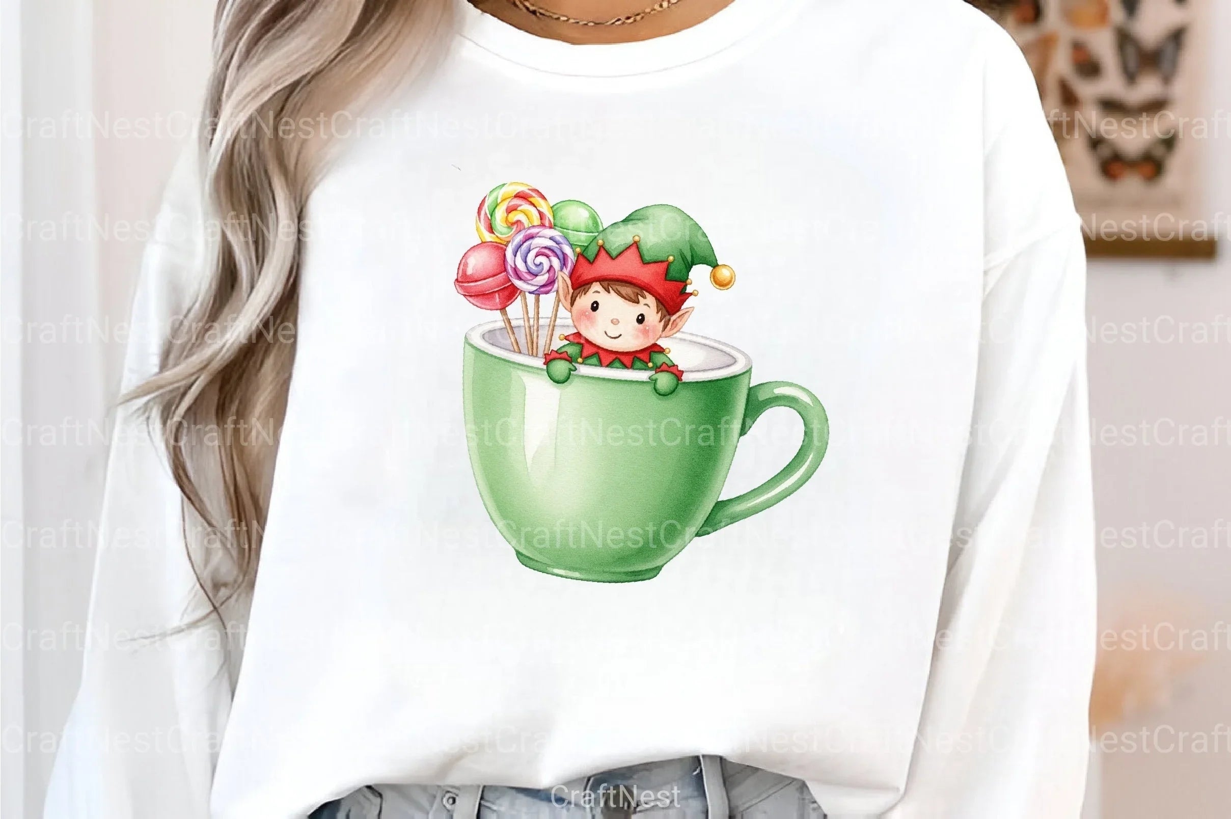 Cute Christmas Hot Cocoa Cup Clipart Bundle - CraftNest - Digital Crafting and Art