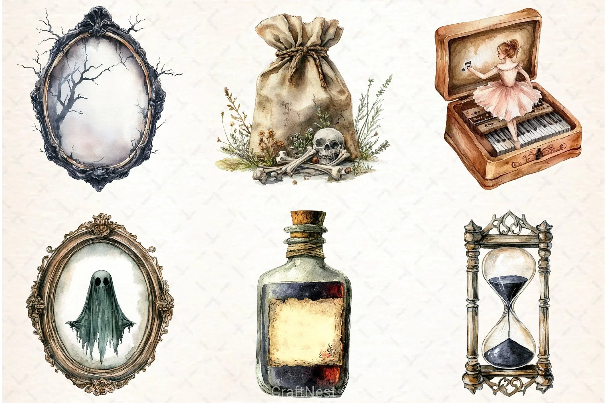 Antique Halloween Clipart Bundle 1 - CraftNest - Digital Crafting and Art