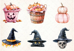 Retro Fall Halloween Clipart Bundle 2 - CraftNest - Digital Crafting and Art