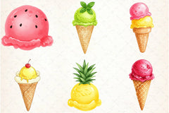 Ice Cream Clipart Bundle - CraftNest - Digital Crafting and Art