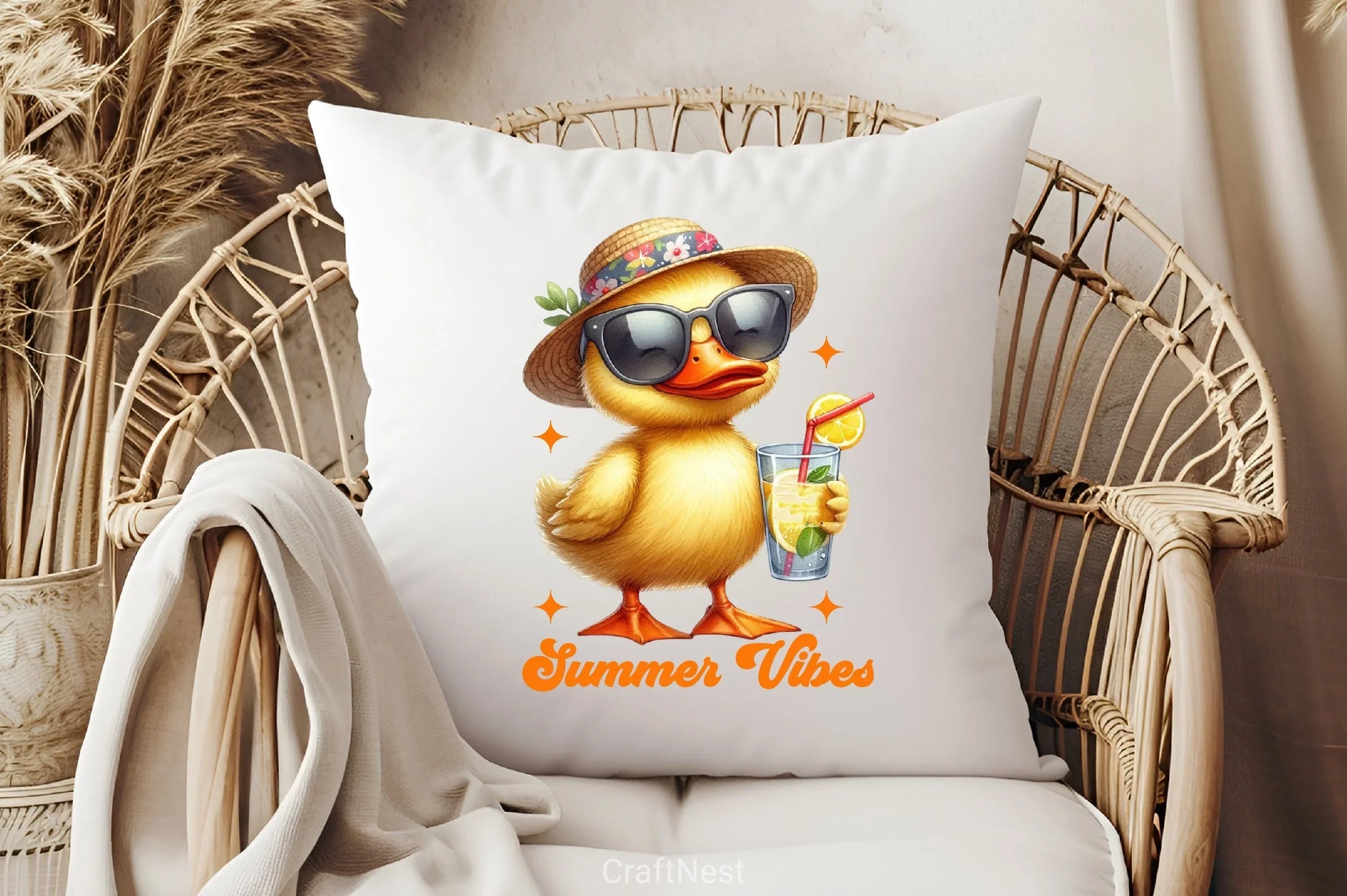 Summer Vibes Funny Duck Clipart Bundle 2 - CraftNest - Digital Crafting and Art