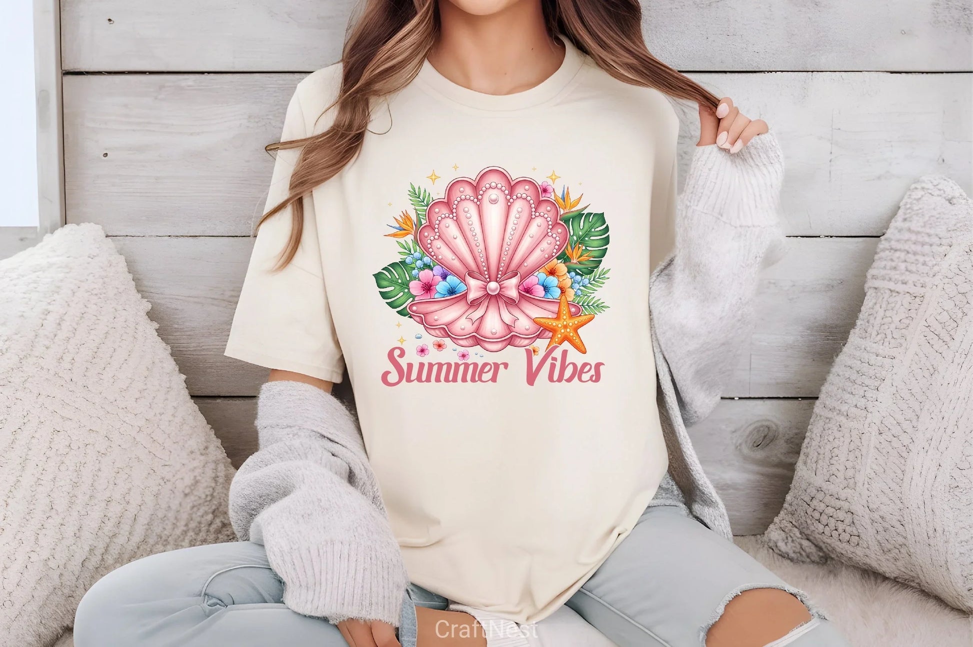 Coquette Clam Pearl Bow Clipart Bundle - CraftNest - Digital Crafting and Art