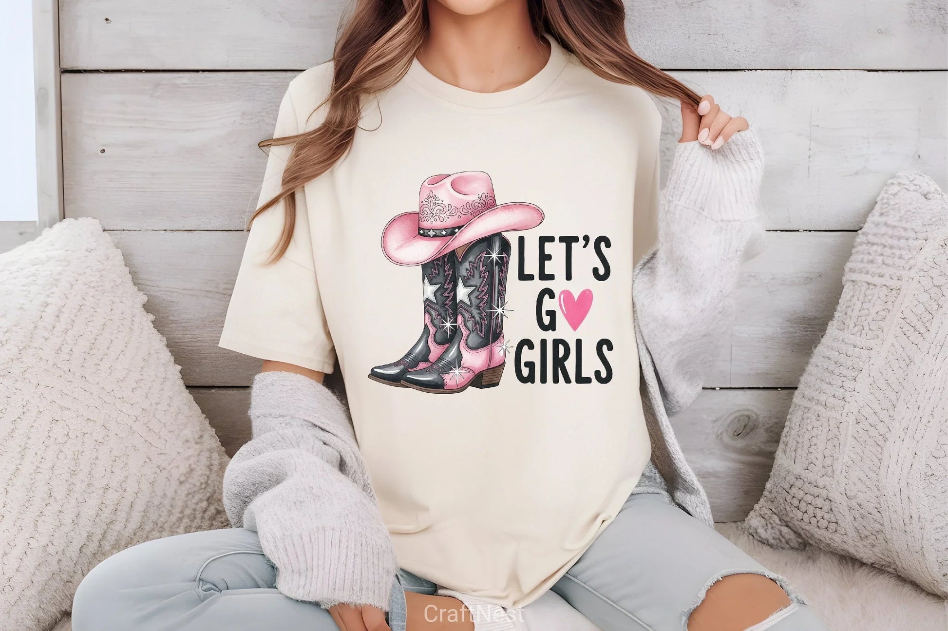 Let's Go Girls Cowgirl Boots Clipart Bundle - CraftNest - Digital Crafting and Art