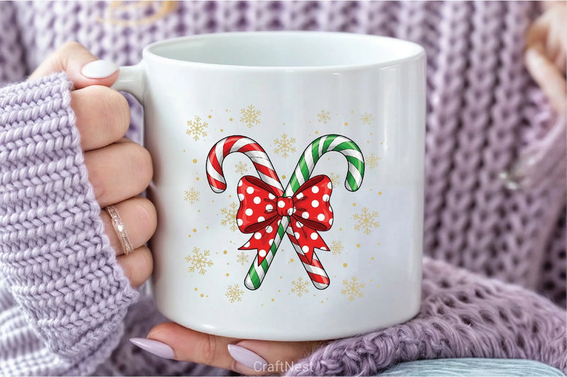 Christmas Candy Cane Clipart Bundle - CraftNest - Digital Crafting and Art