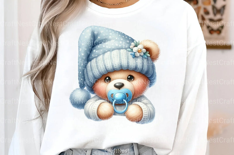 Winter Baby Animals Clipart Bundle: Pacifier Collection - CraftNest - Digital Crafting and Art