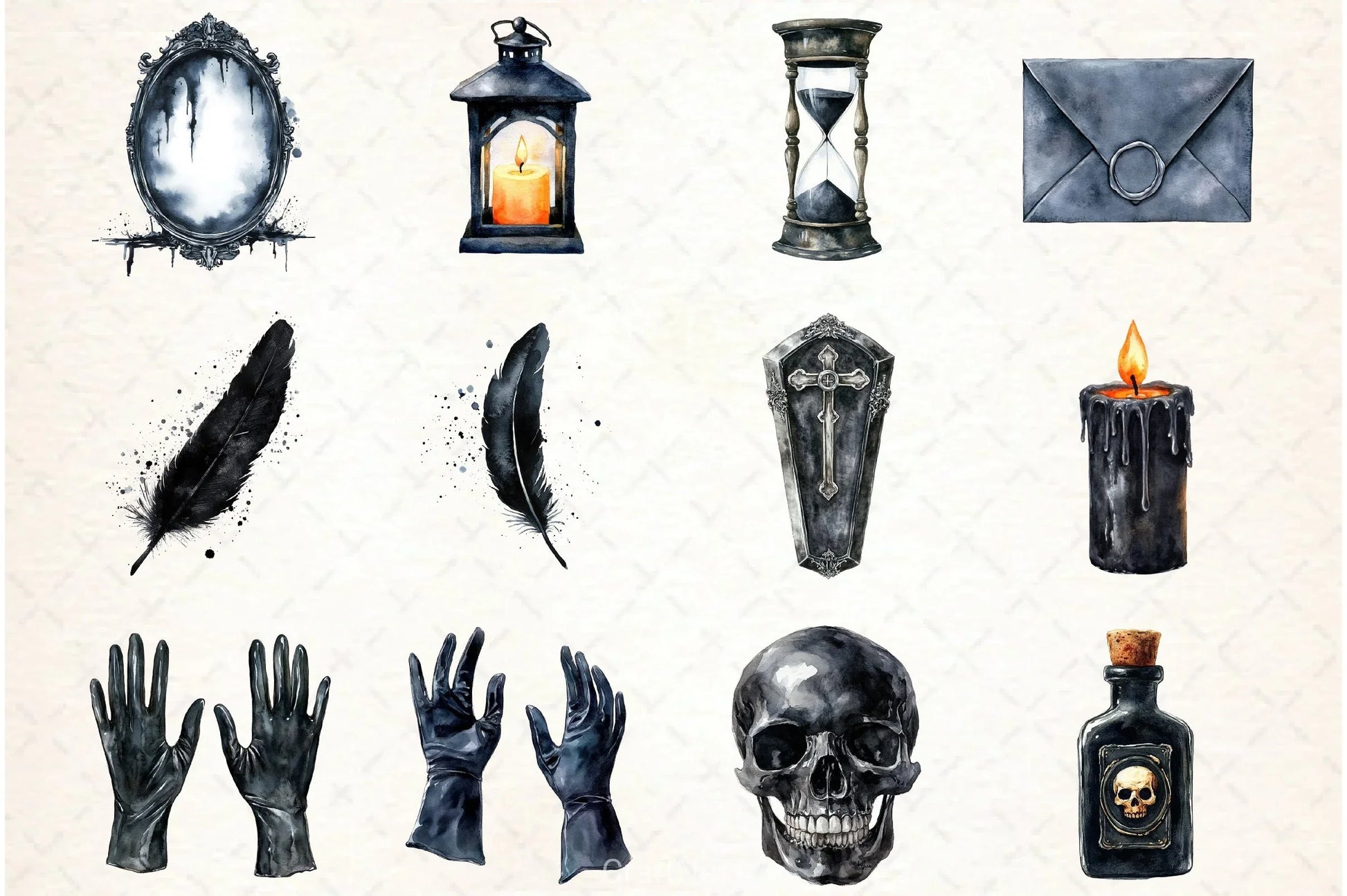 Halloween Black & White Clipart Bundle - CraftNest - Digital Crafting and Art