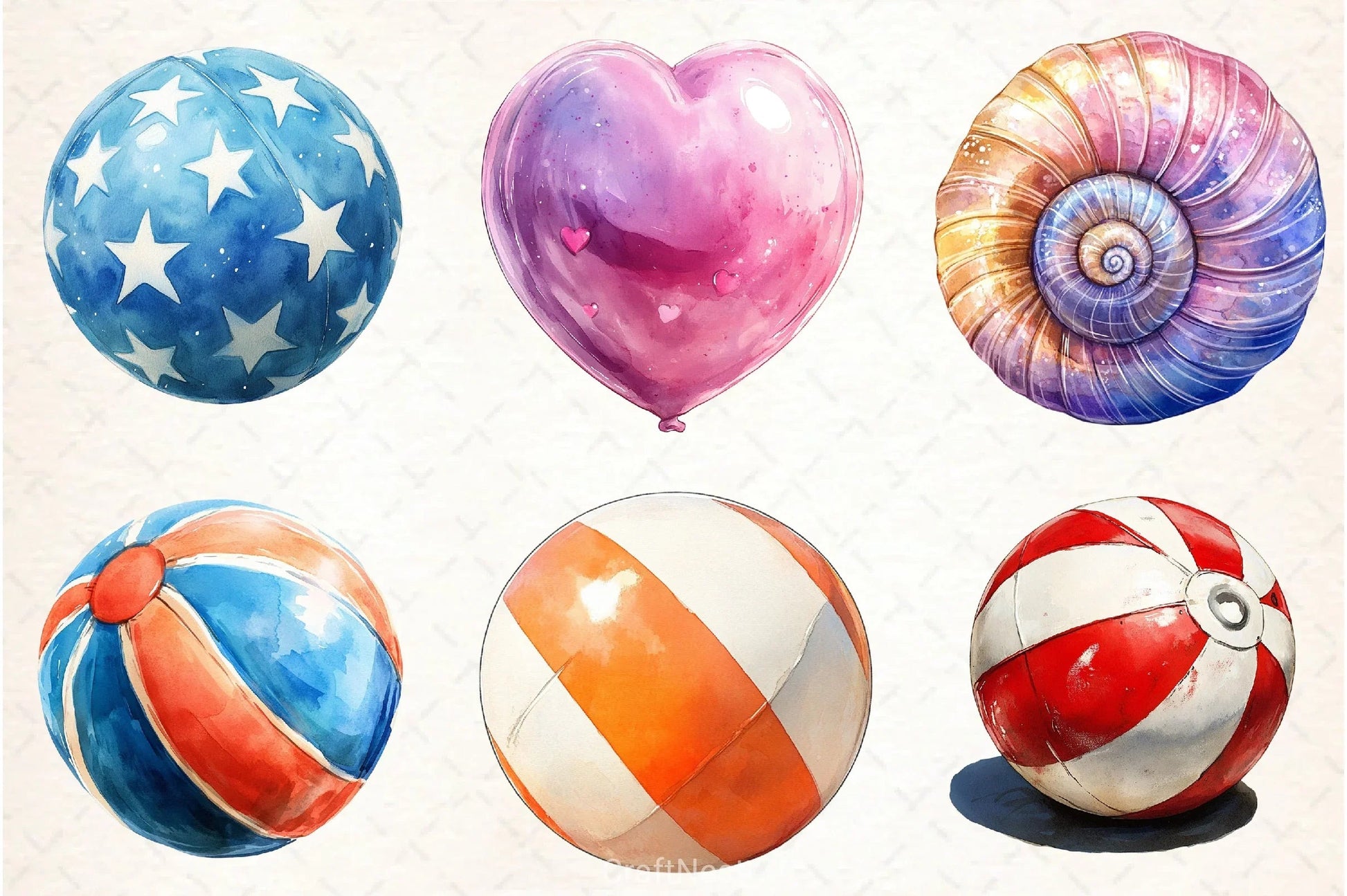 Summer Ball Clipart Bundle - CraftNest - Digital Crafting and Art