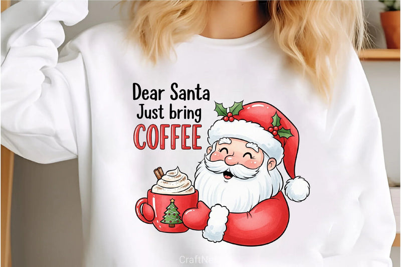 Dear Santa Coffee Clipart Bundle - CraftNest - Digital Crafting and Art