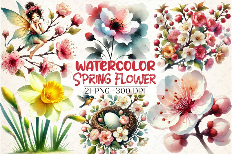 Spring Flower Clipart Bundle - CraftNest - Digital Crafting and Art