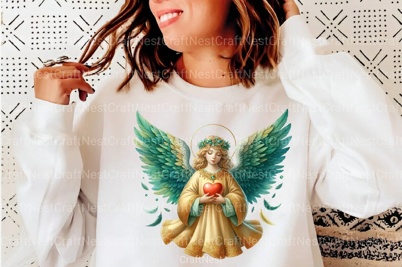 Christmas Angels Clipart Bundle - CraftNest - Digital Crafting and Art