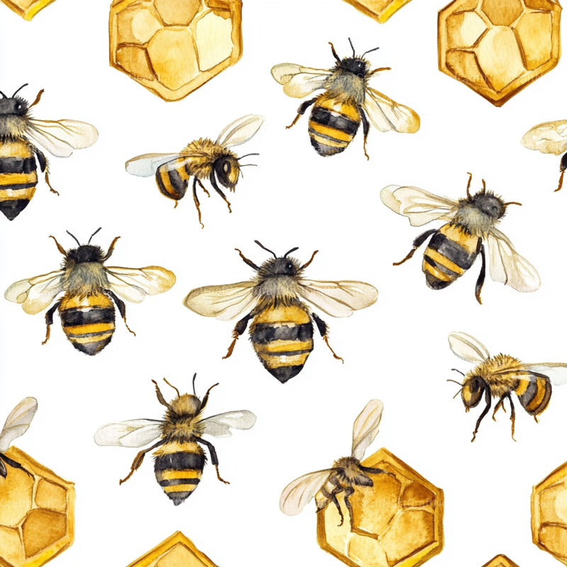Lovely Bee Digital Paper - CraftNest - Digital Crafting and Art