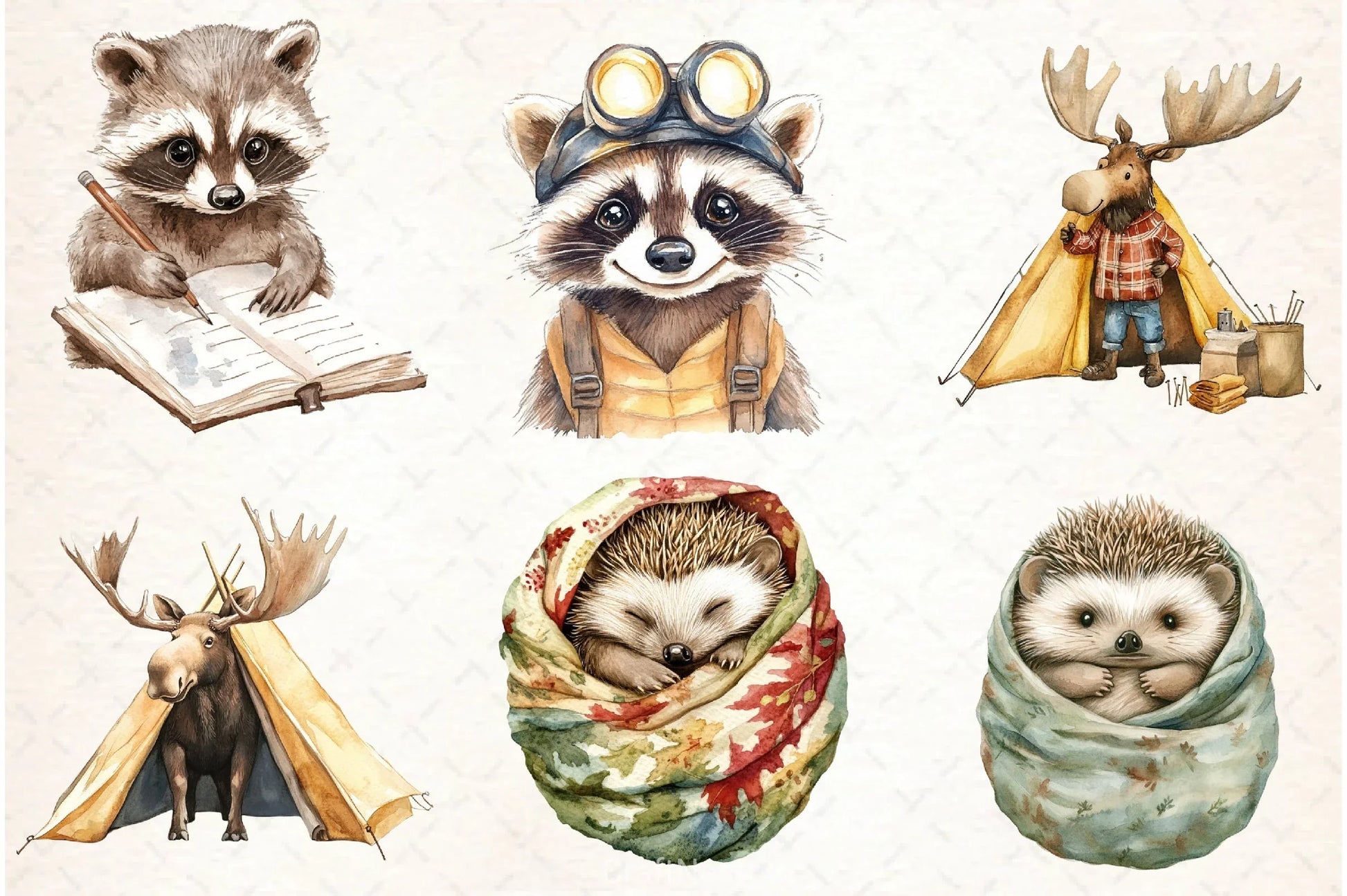 Camping Adventure Animals Clipart Bundle - CraftNest - Digital Crafting and Art