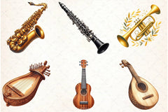Musique Instrument Clipart Bundle 4 - CraftNest - Digital Crafting and Art