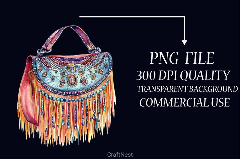 Boho Fashion Clipart Bundle - CraftNest - Digital Crafting and Art